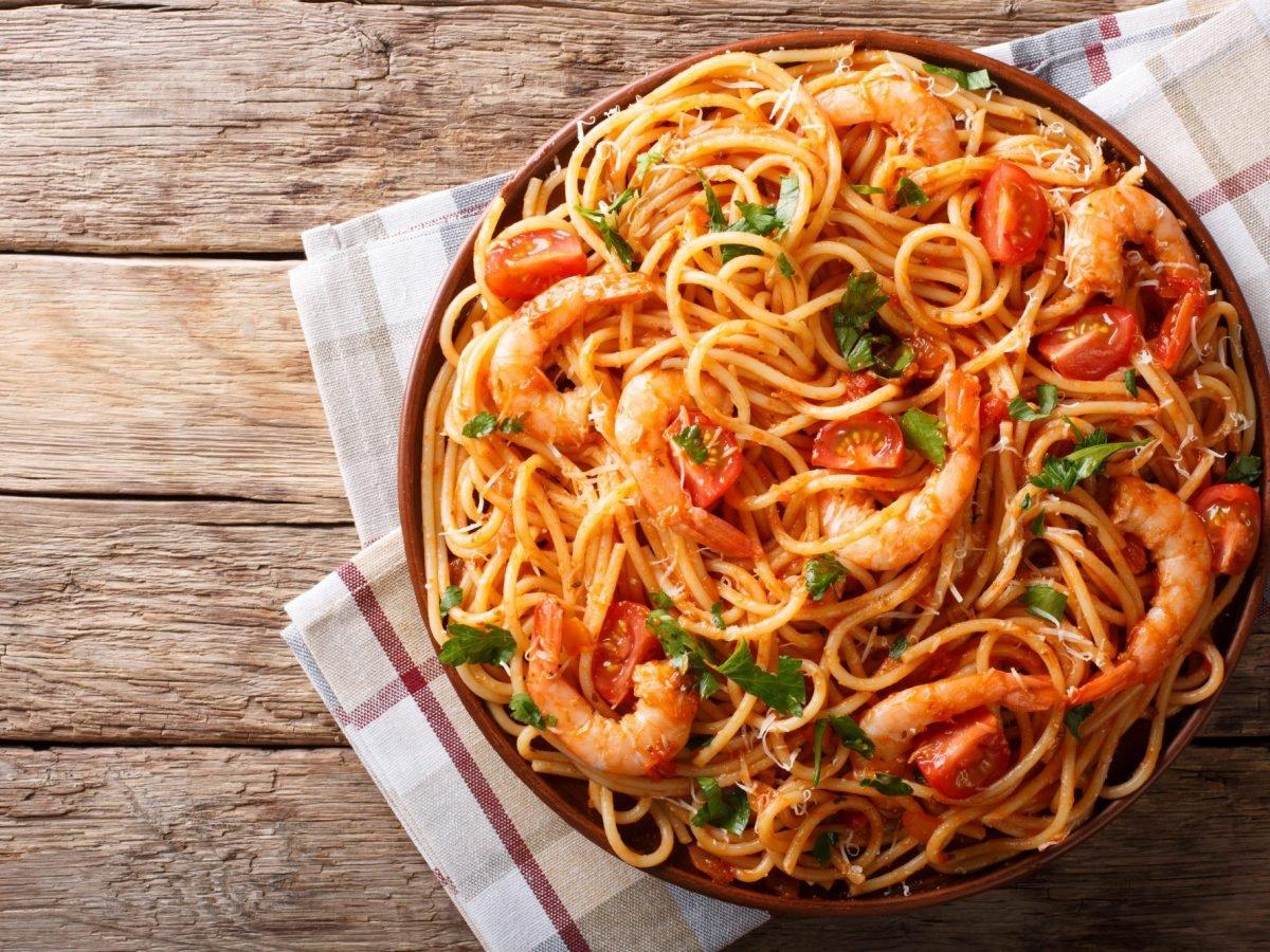 Spaghetti aux Crevettes