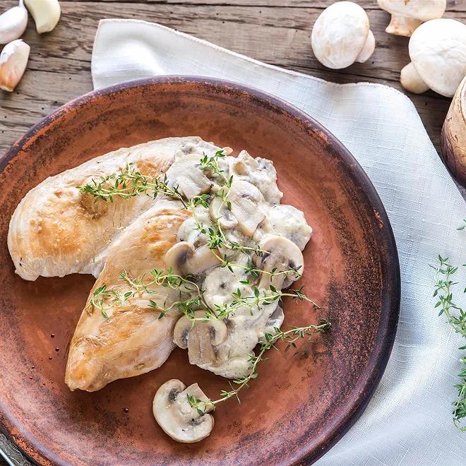 Emincé de poulet à la crème