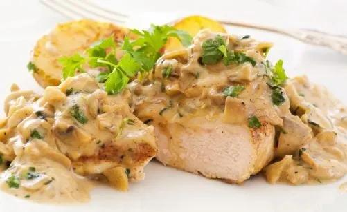 Escalope de poulet gratiné