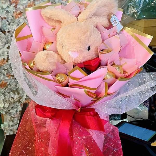 bouquet lapin chocolat