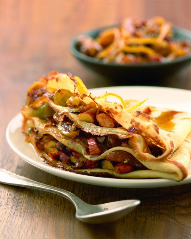 crêpe miel amlou fruits secs