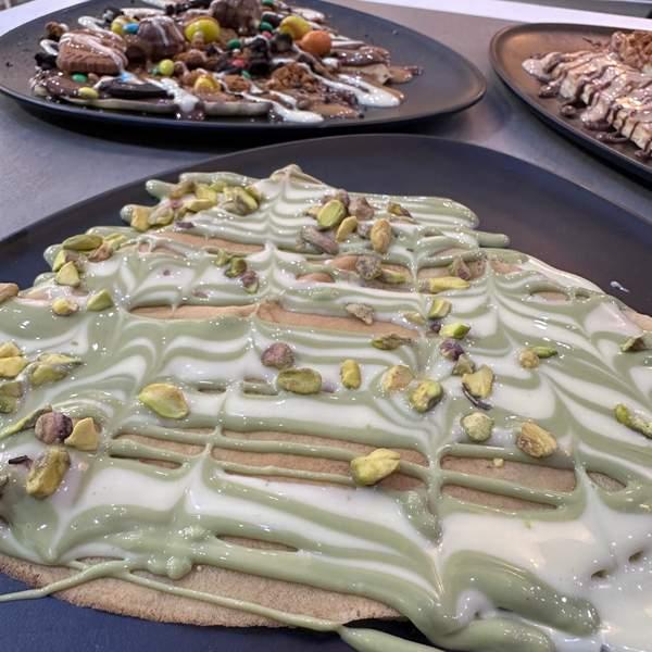 crêpe pistache