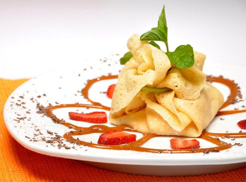 crêpe aumônière a la cannelle