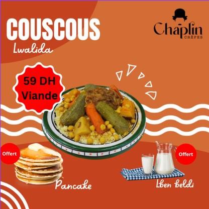 Couscous Viande + Lben + Pancakes