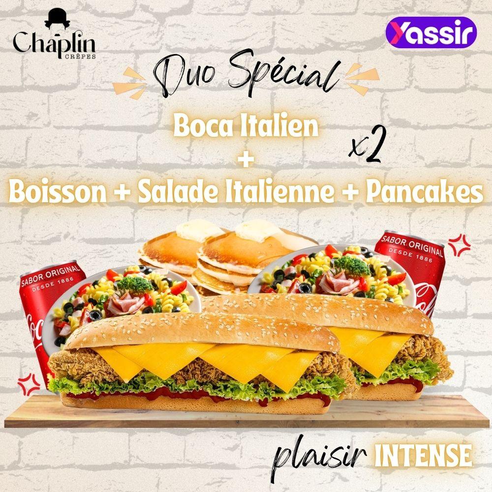 Boca Italien + Salade Italienne + Pancakes + Boisson X2