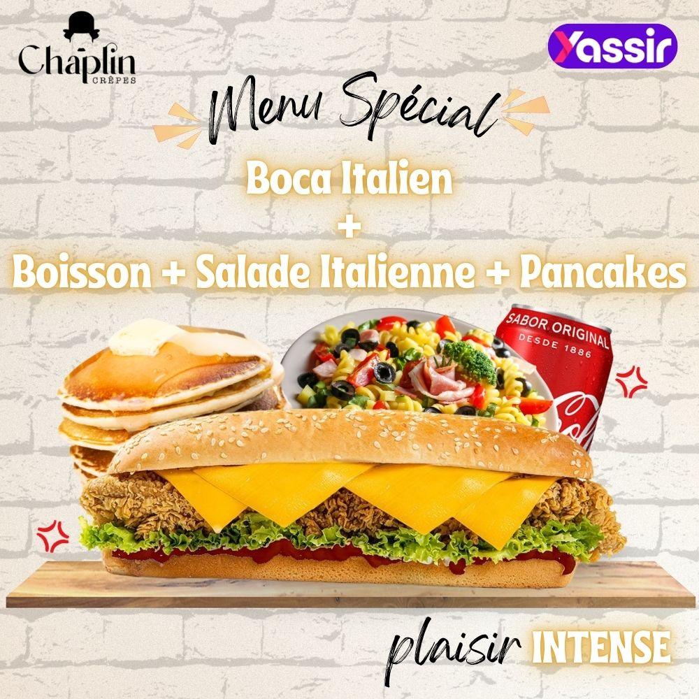 Boca Italien + Salade Italienne + Pancakes + Boisson