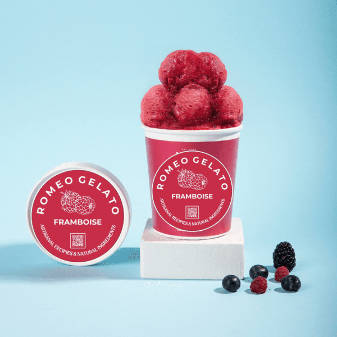 Glace Framboise 500 Ml