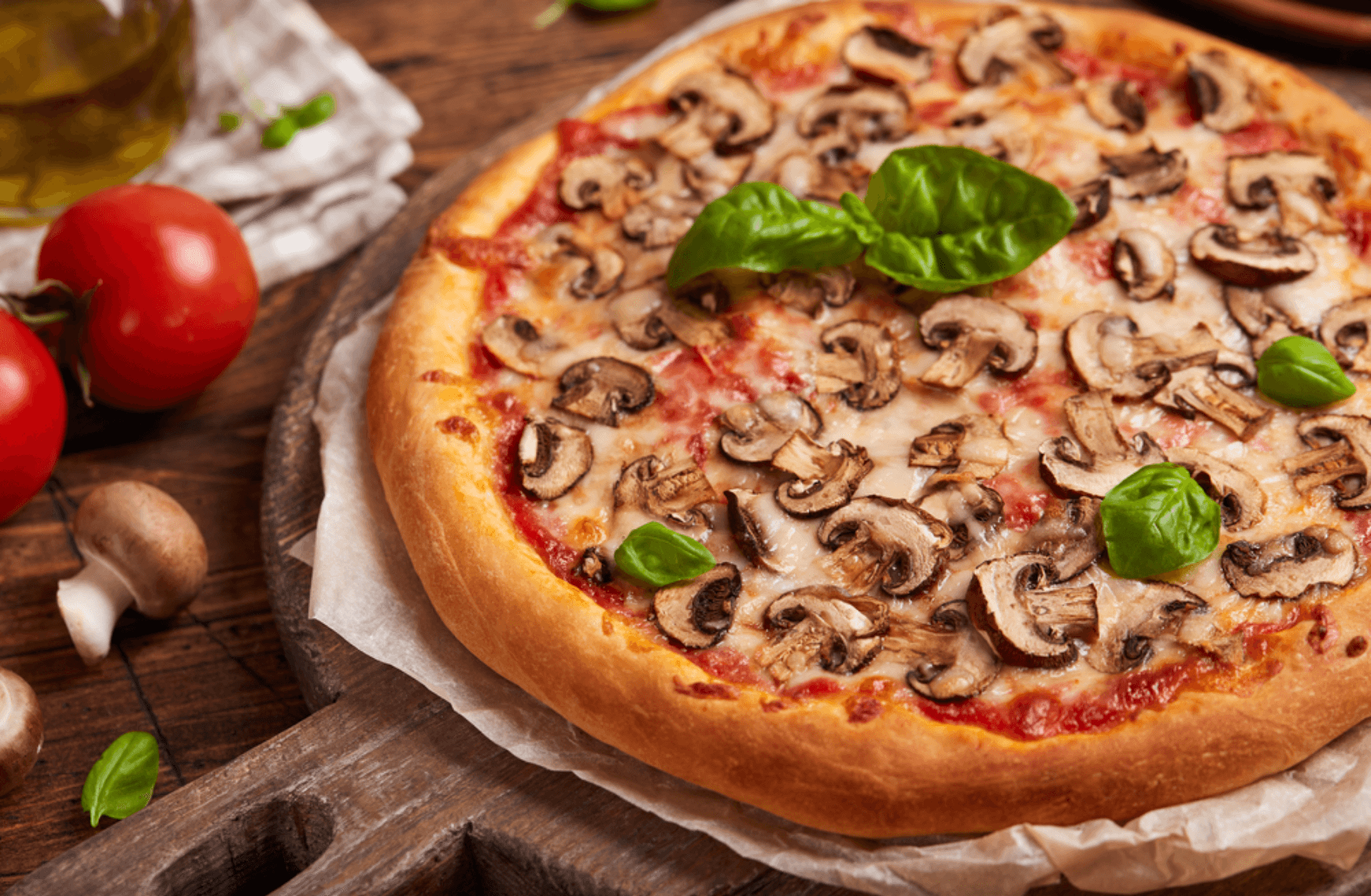 Pizza Champignons Blanche