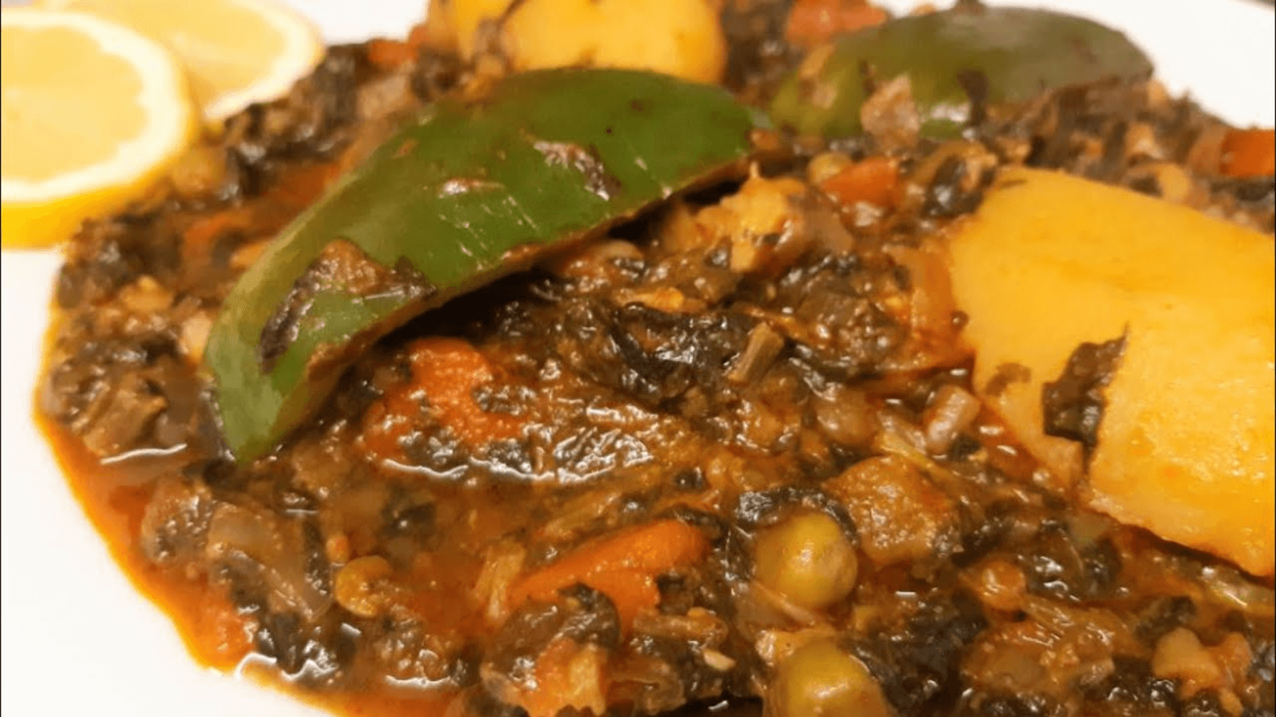 مرقة خضرة علوش