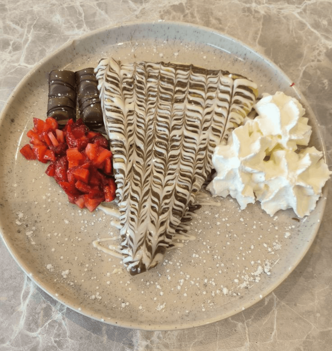 Crêpe au Kinder Bueno