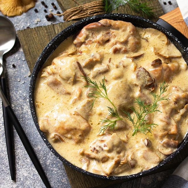 Plar Poulet À La Créme