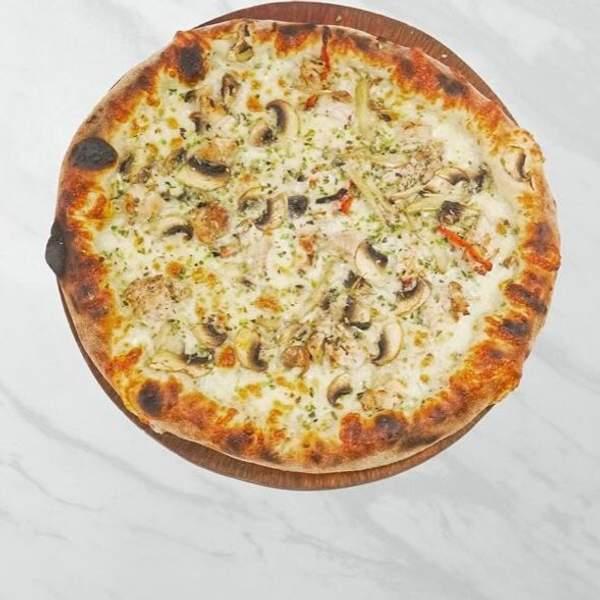 Pizza poulet champignons