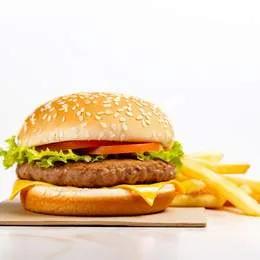 Cheese burger avec frites