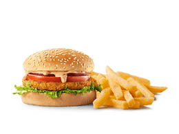 Chicken Burger avec frites