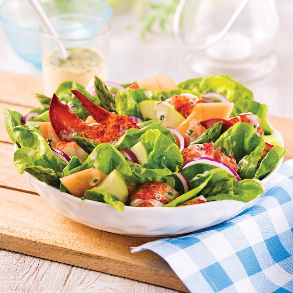 Salade de Fruits De Mer Aux Épinards