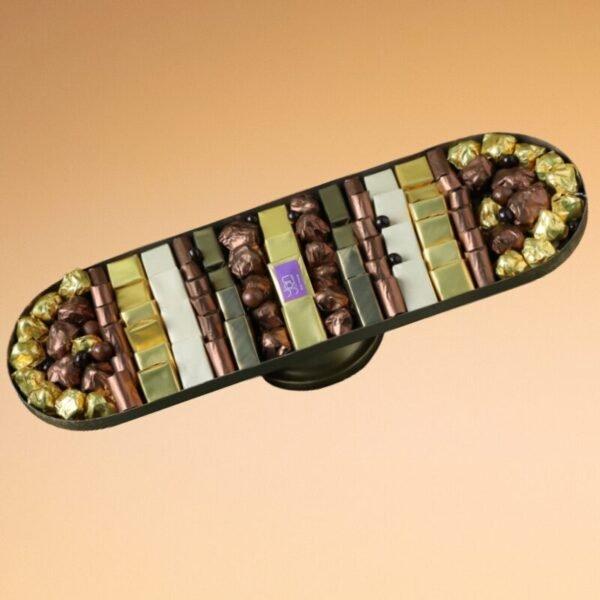 Support En Métal Pied Doré-Le Magnifique -Chocolat