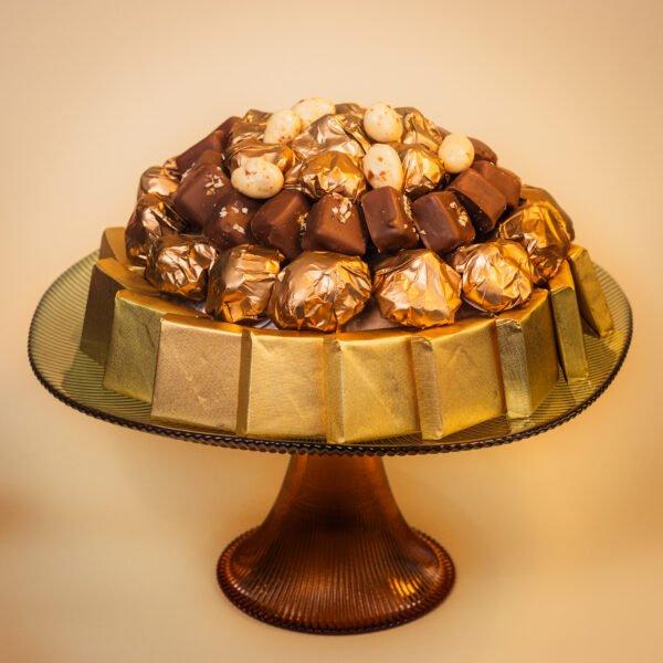 Coupe Emeraud À Pied Gold P- Chocolat