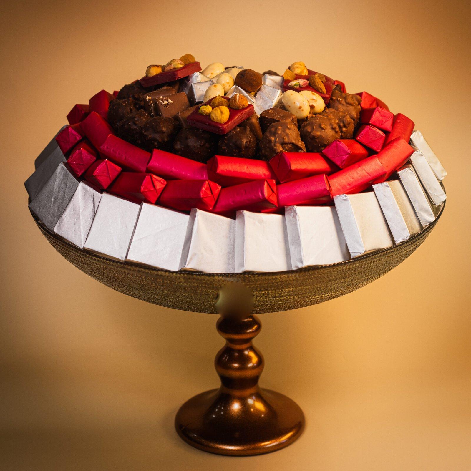 Coupe Emeraud À Pied Gold B- Chocolat