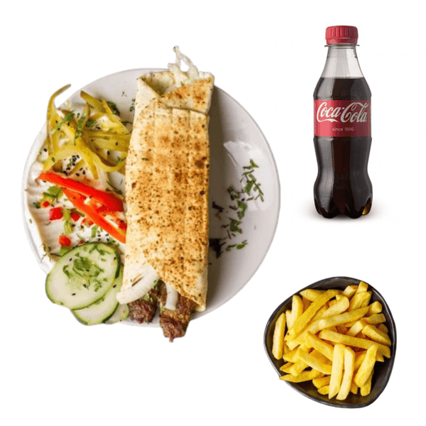 Sandwich Kebab viande hachée + Frites + Coca