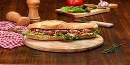 Bocadillo Saucisse Viande sans frites