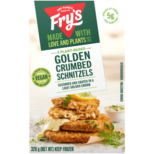 Frys Frozen Plant Based Golden Crumbed Schnitzels 320g