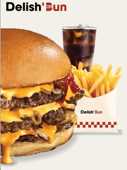 Menu Triple Cheese Burger