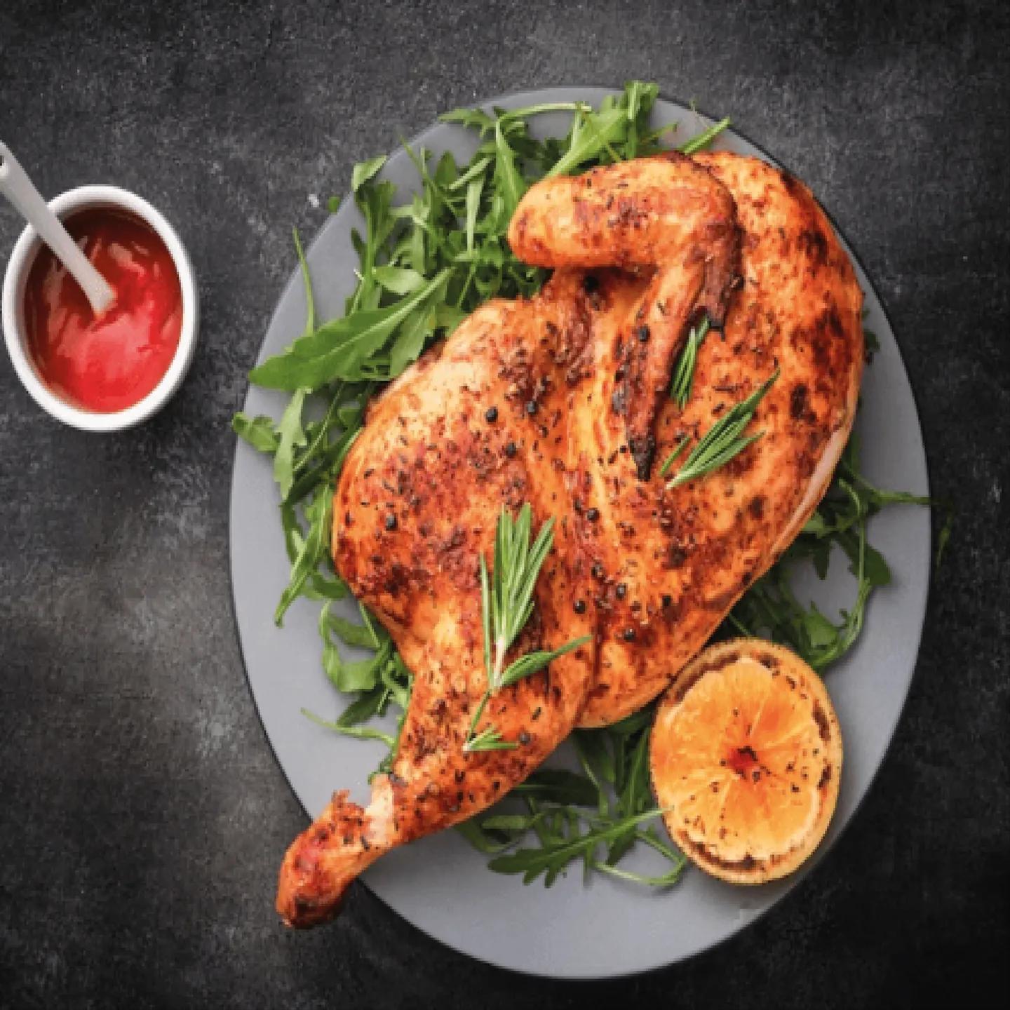 1/2 Poulet Au Charbon