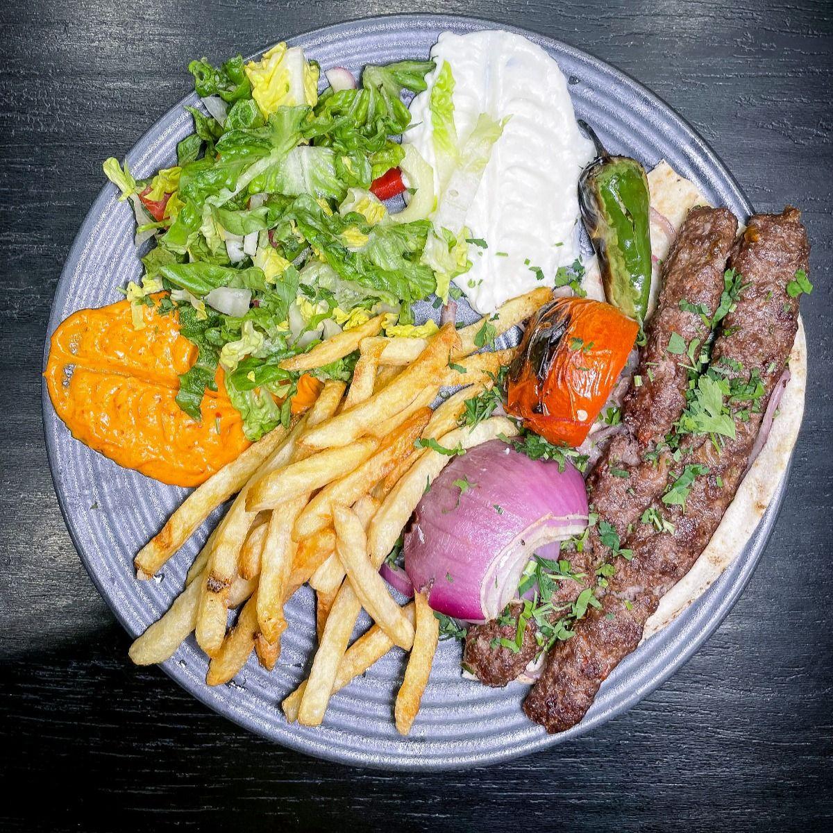 Adana kabab kofta mozzarella