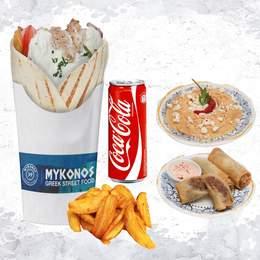 Menu Gyros + Spicy Feta + Kreatopita