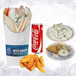 Menu Gyros + Tatziki + Spanakopita