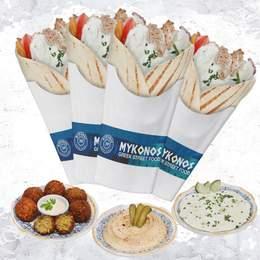 4 Gyros + Falafels + Hummus + Tatziki