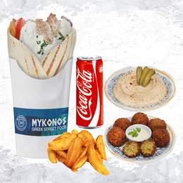 Menu Gyros + Hummus + Falafel