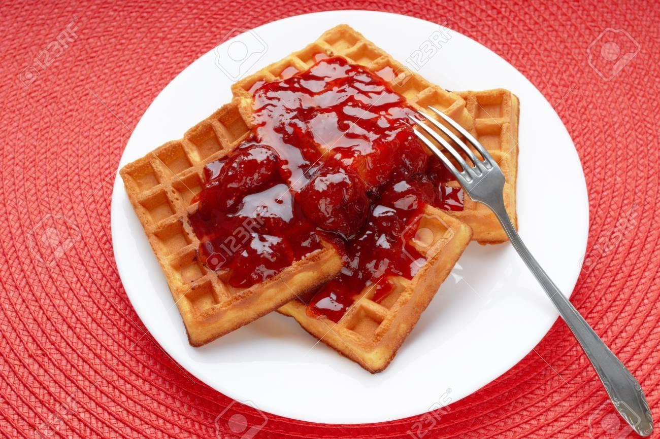 Gaufre Confiture Fraise