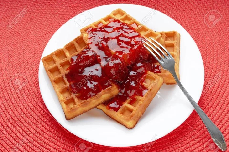 Gaufre Confiture Fraise