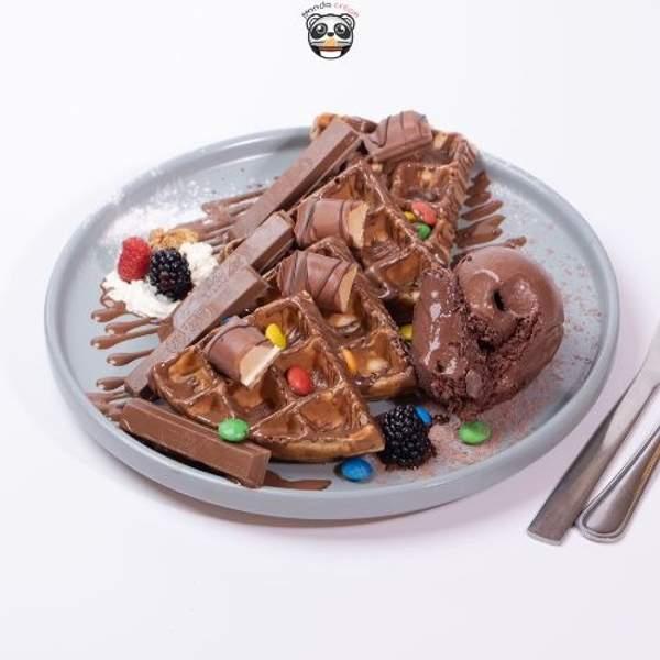 Gaufre 3 Topping Avec Boule De Glace