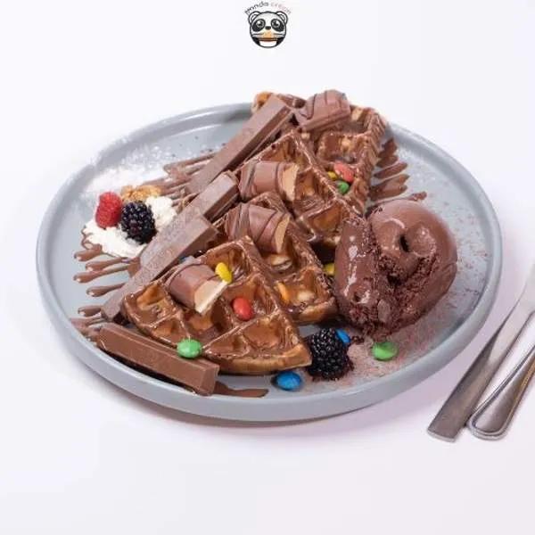 Gaufre 3 Topping Avec Boule De Glace