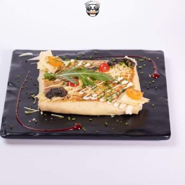 Crêpe Poulet Fromage Et Champignons