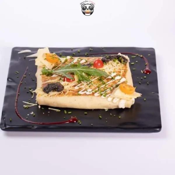 Crêpe Poulet Fromage Et Champignons