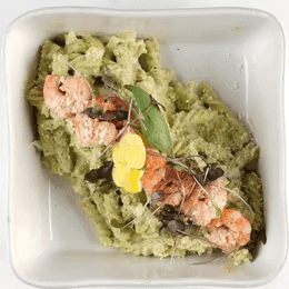 Fusilli Pesto Gambas