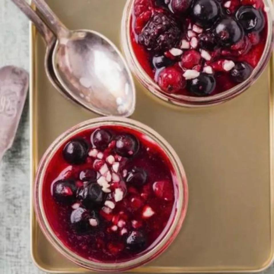 Blueberry cheesecake en pot