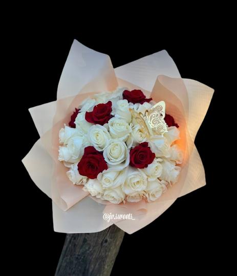 Bouquet Rouge et blanche