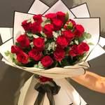 10 Roses Rouge - Emballage blanc