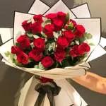 10 Roses Rouge - Emballage blanc
