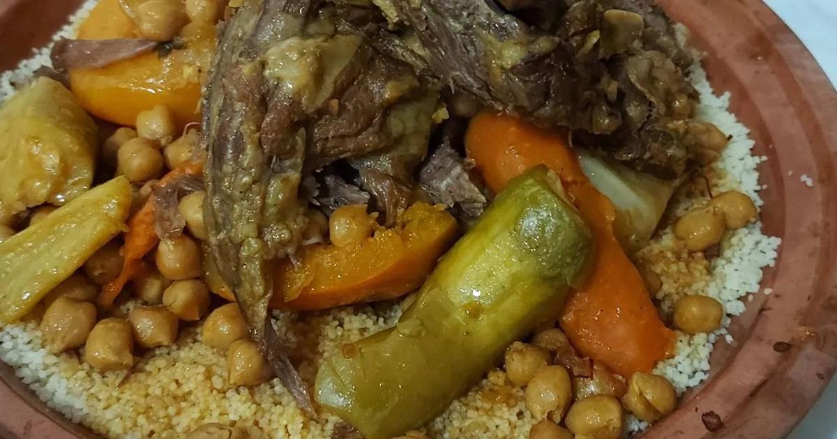 بربوشة سميد لحم خروف