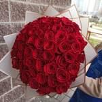 Bouquet géant rouge - 50 roses