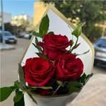 Rose rouge - 3 pièce