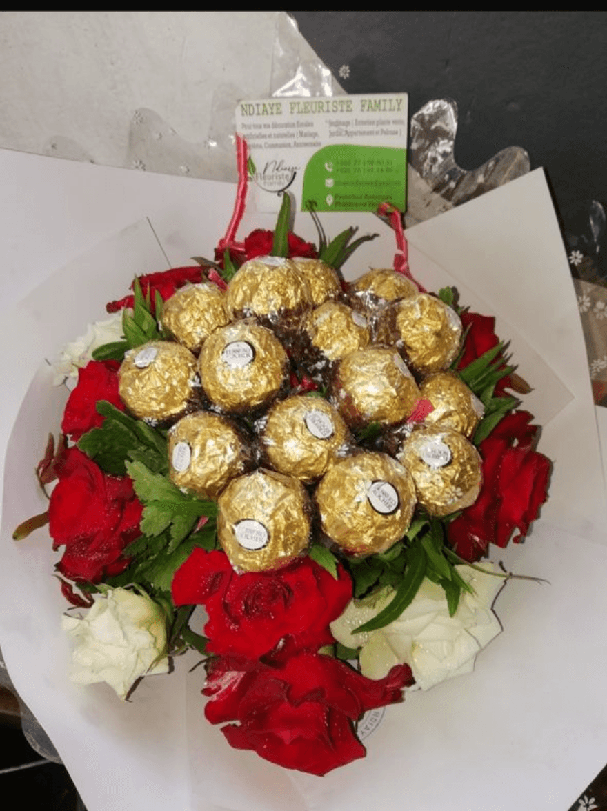 Bouquet de fleurs au Chocolat