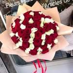 100 Roses Rouges et Blanches