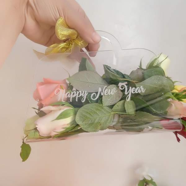 Cadeau Happy Neue year de fleurs colorées