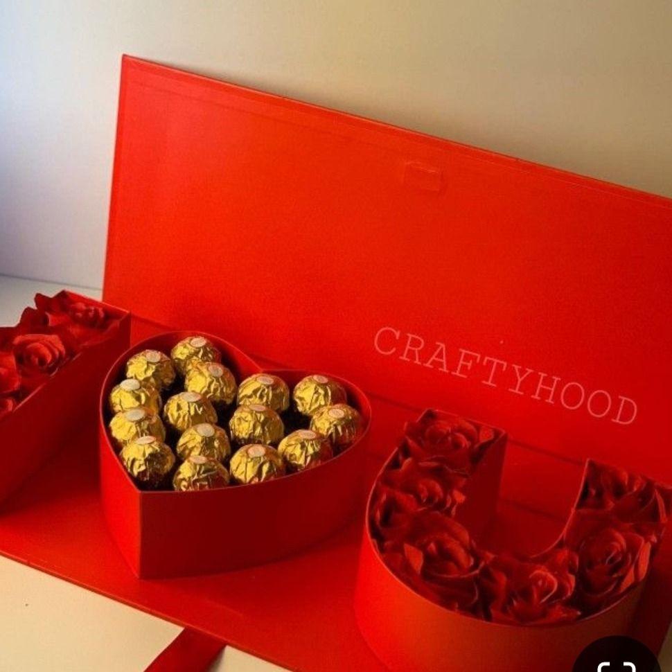 Cadeau d'amour de roses et de chocolat